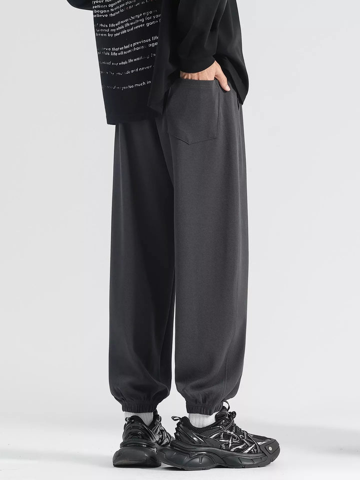 Men's Plus Size Casual Loose Fit Drawstring Pants - cas7m