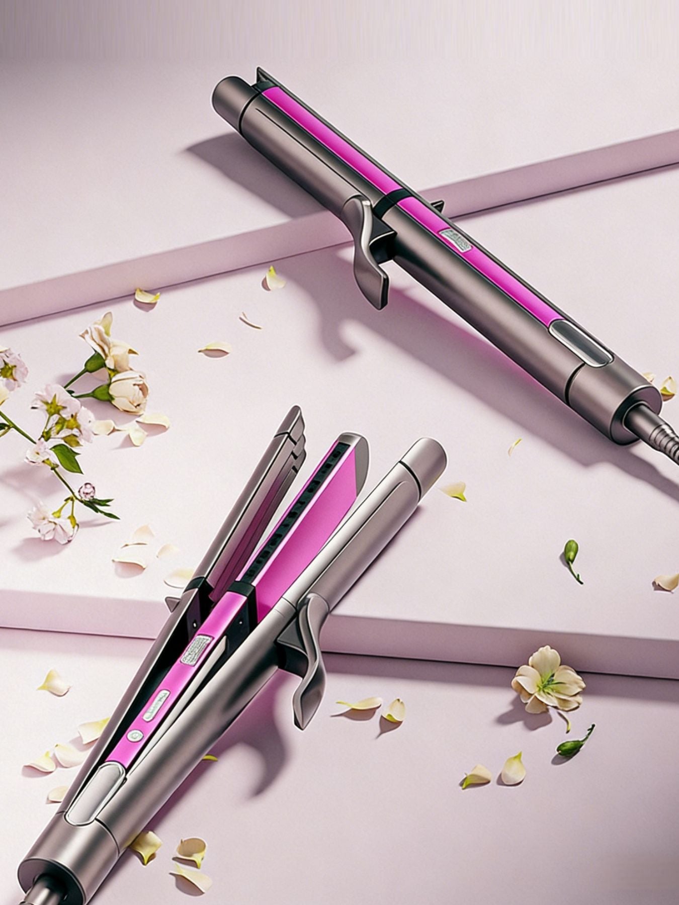 Adjustable Temperature Hair Straightener & Curler - cas7m