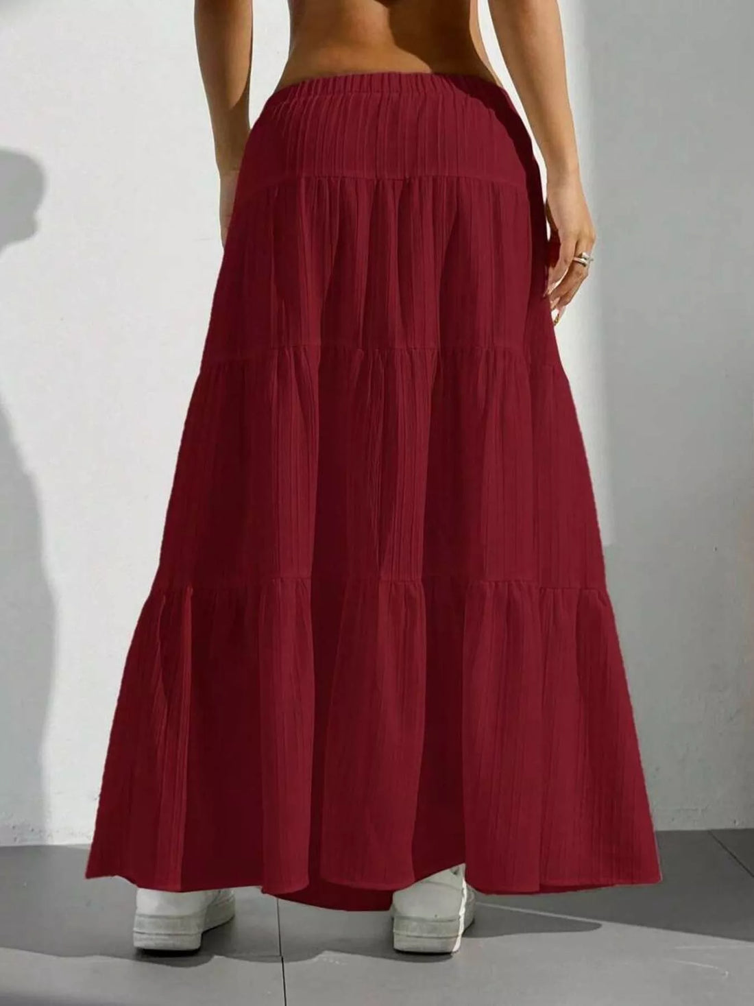 Flowy Tiered Maxi Skirt - cas7m