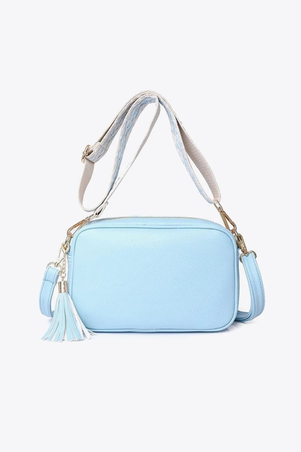 PU Leather Tassel Crossbody Bag - cas7m