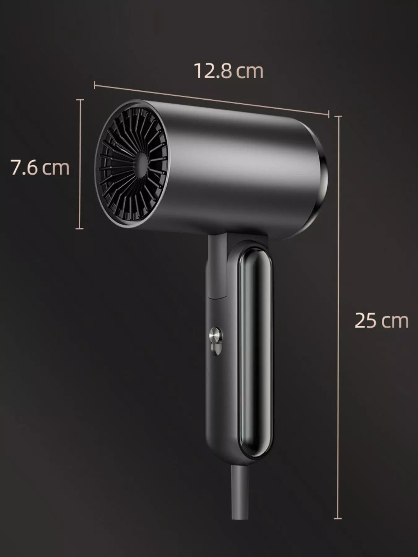 ShinePro Portable Ionic Hair Dryer: Frizz-Free, Salon Results - cas7m
