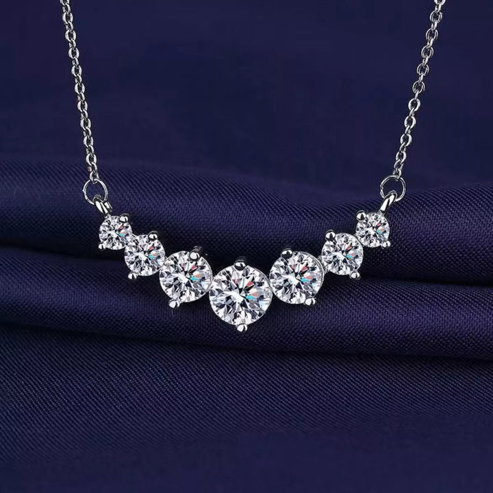 2.8 Carat Moissanite 925 Sterling Silver Necklace - cas7m