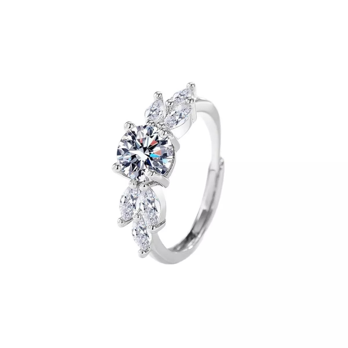 Adjustable 925 Sterling Silver Moissanite Bracelet - 1ct Gemstone - cas7m