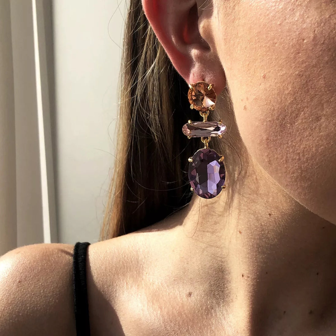 Alloy Geometric Dangle Earrings - cas7m