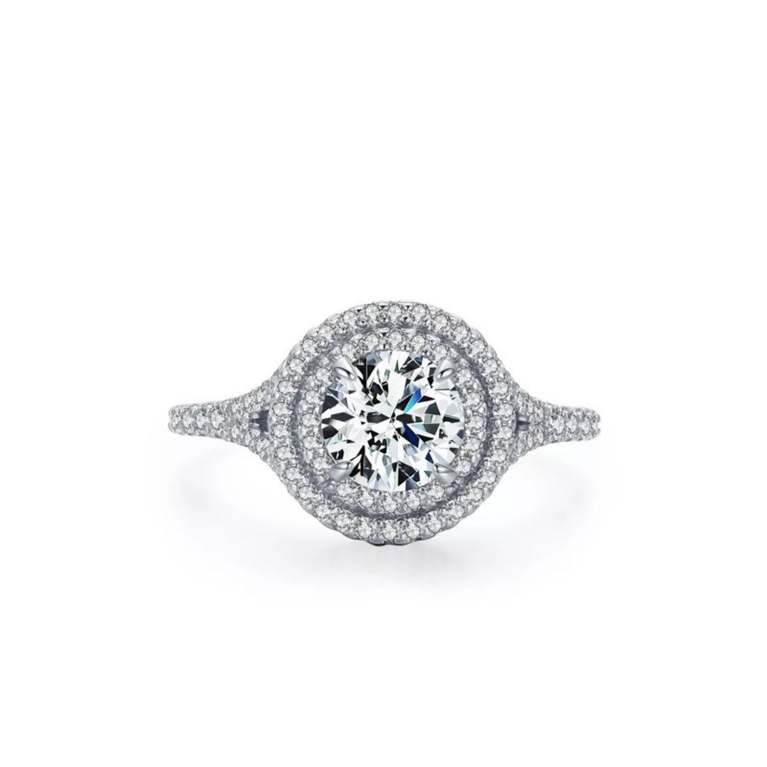 1 Carat Moissanite 925 Sterling Silver Ring - cas7m