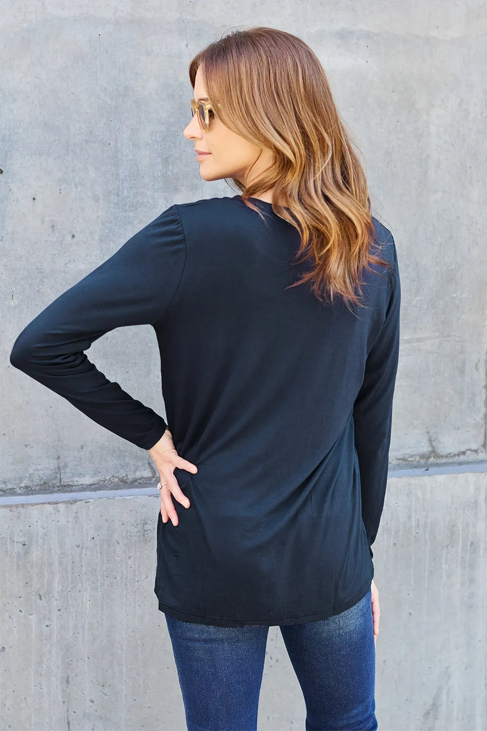 Basic Bae Full Size Round Neck Long Sleeve Top - cas7m