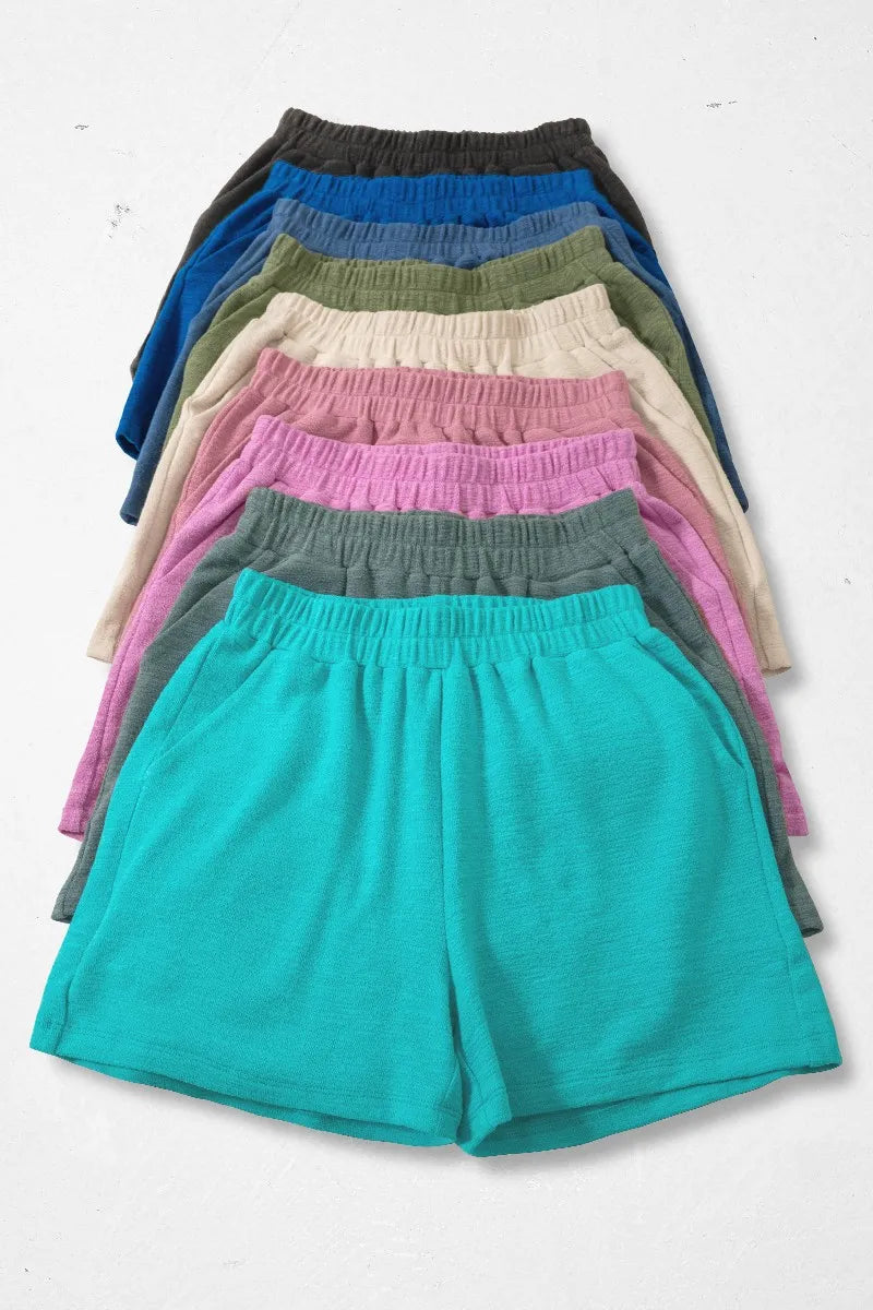 Zenana Cotton Slub Shorts - cas7m