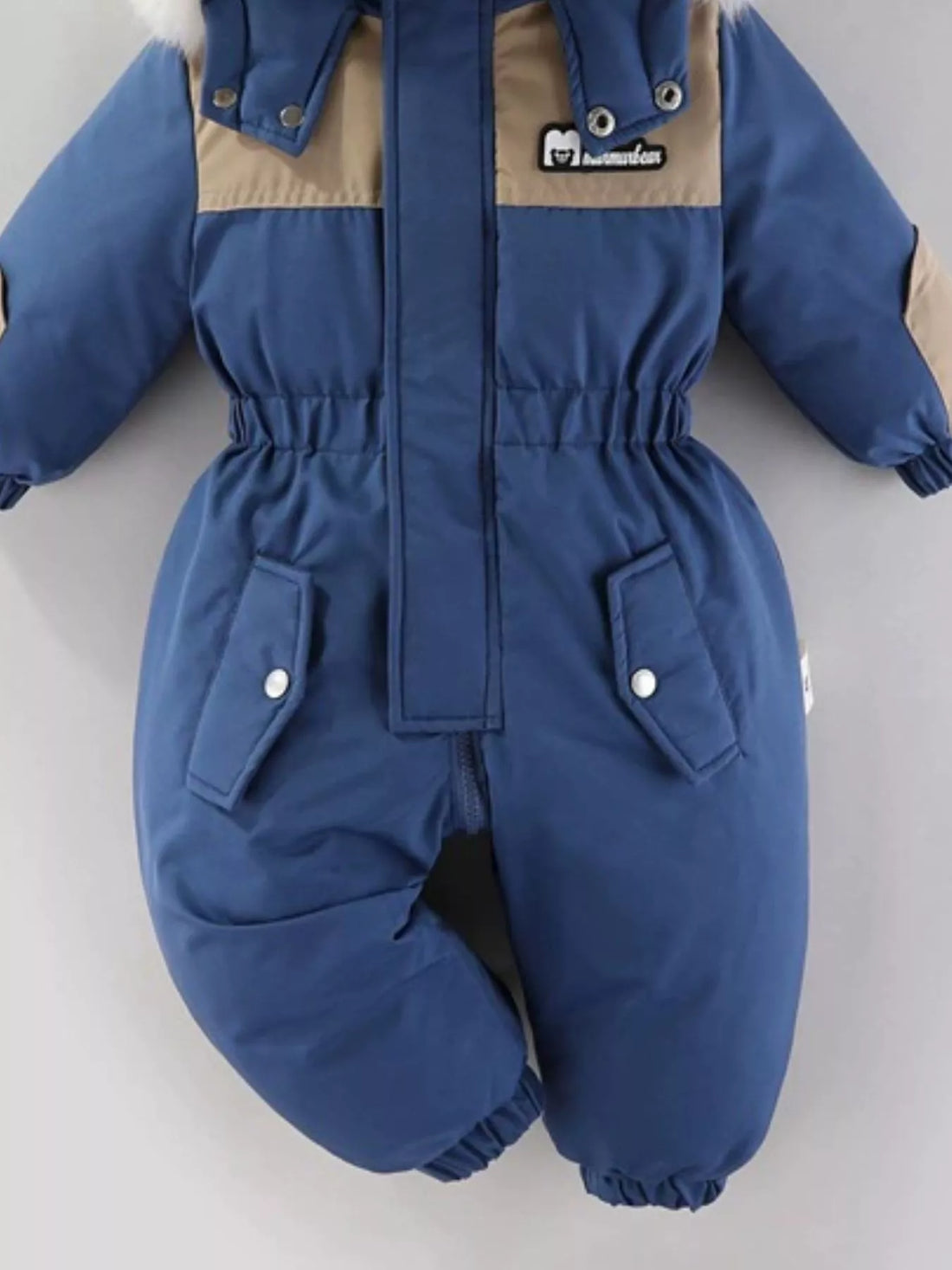 Children's Faux Fur Hood One-Piece - cas7m