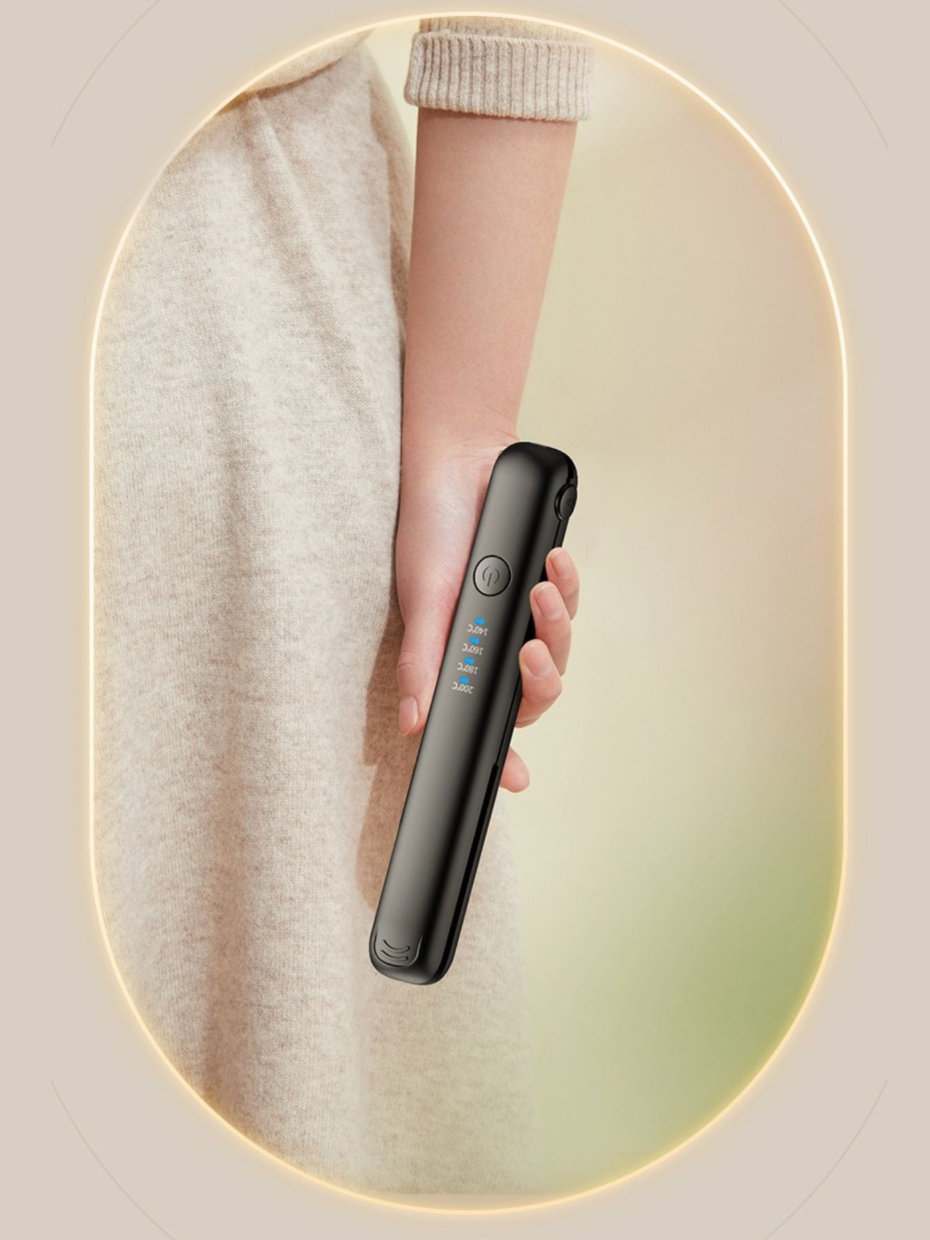 Portable Electric Hair Straightener with Anti-Scald Technology - cas7m