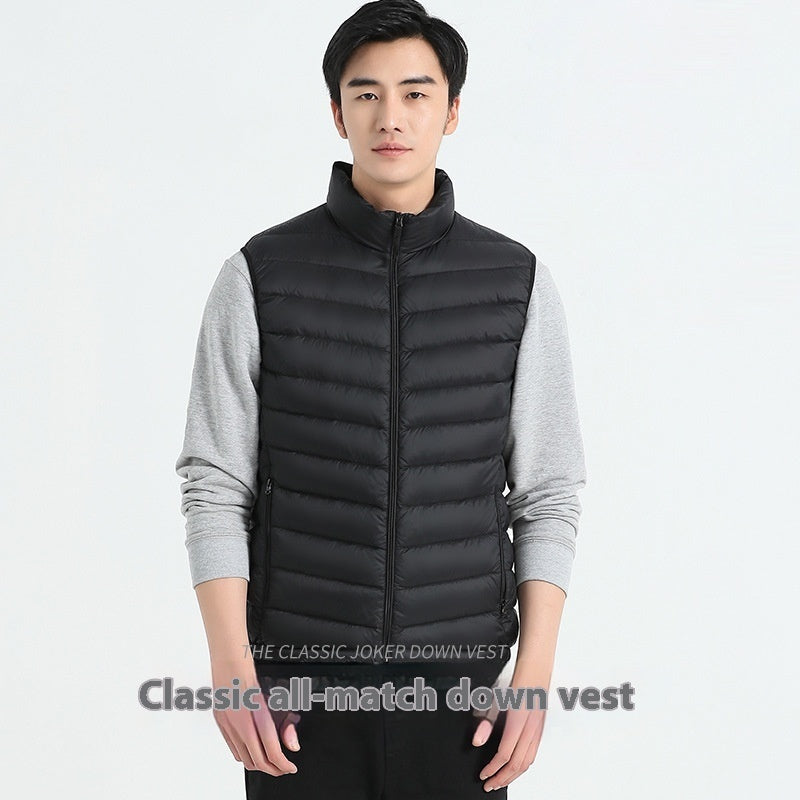 Men's Casual Vest Stand-up Collar Thermal Vest - cas7m