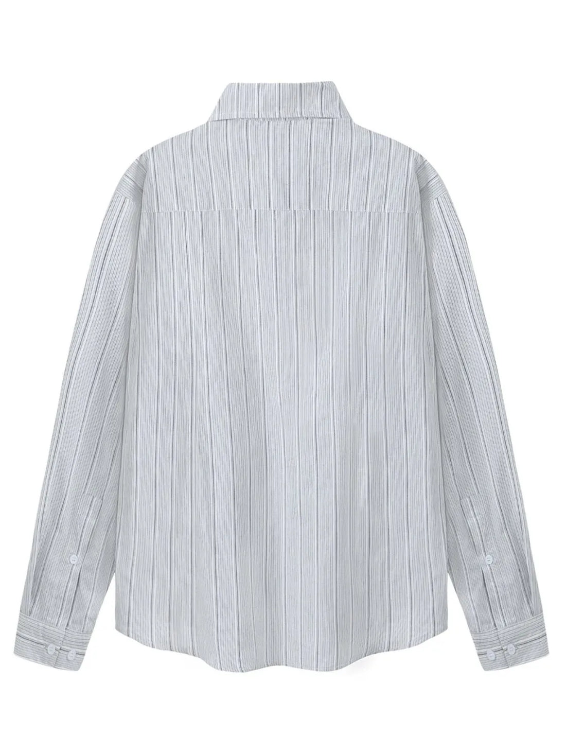 Men's Striped Button Up Long Sleeve Shirt - cas7m