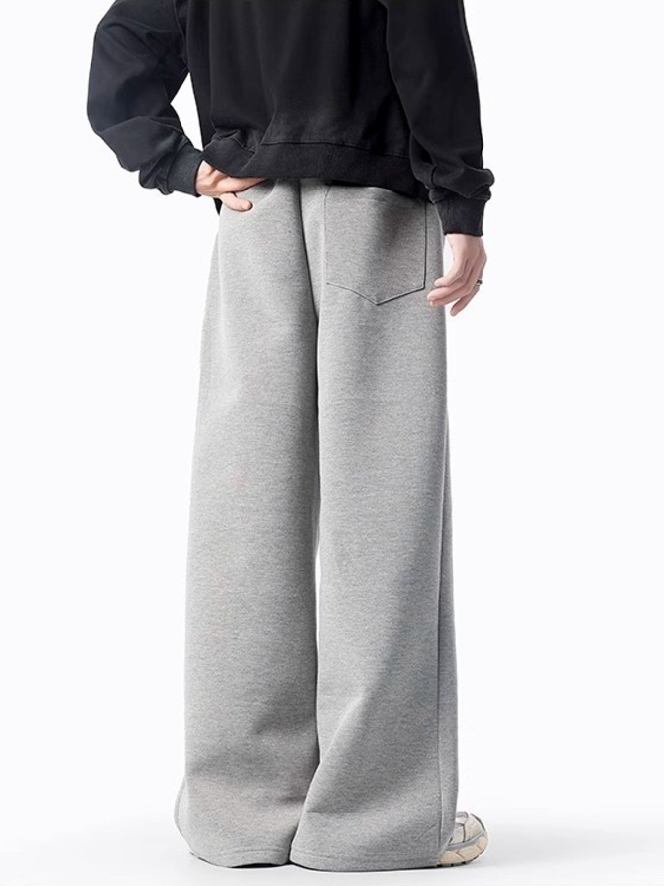 Men's Plus Size Casual Wide Leg Sweatpants - cas7m