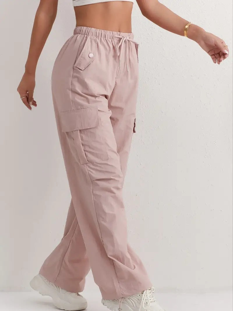 High Waist Drooping Quick-drying Leisure Wide Leg Track Pants - cas7m