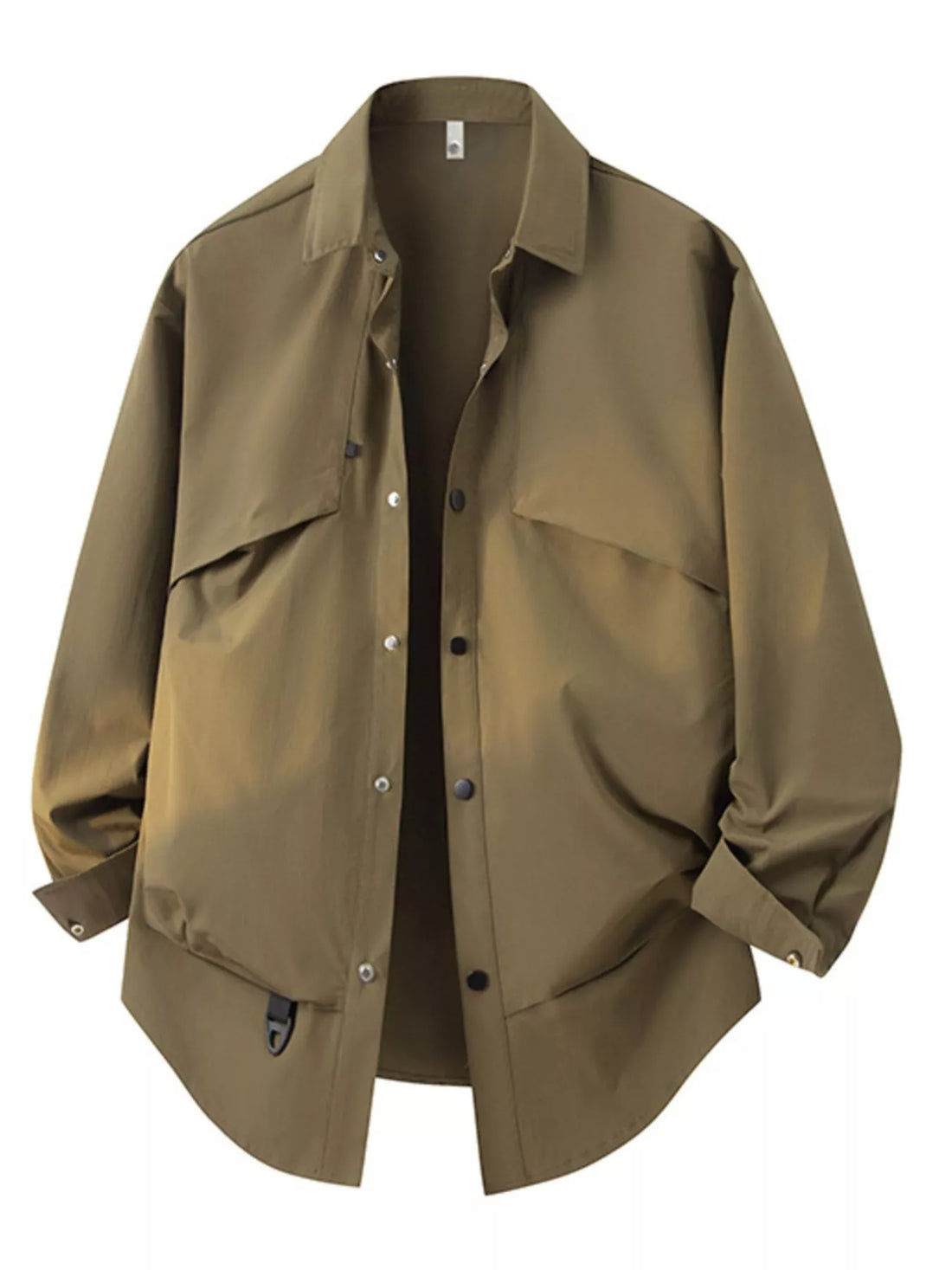 Men's Plus Size Snap Down Long Sleeve Shirt - cas7m