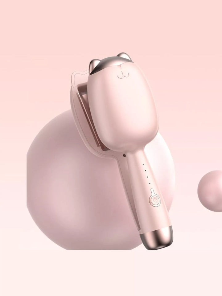 Cat Curl Chic: Portable Cordless Curling Iron for Perfect Curls - cas7m