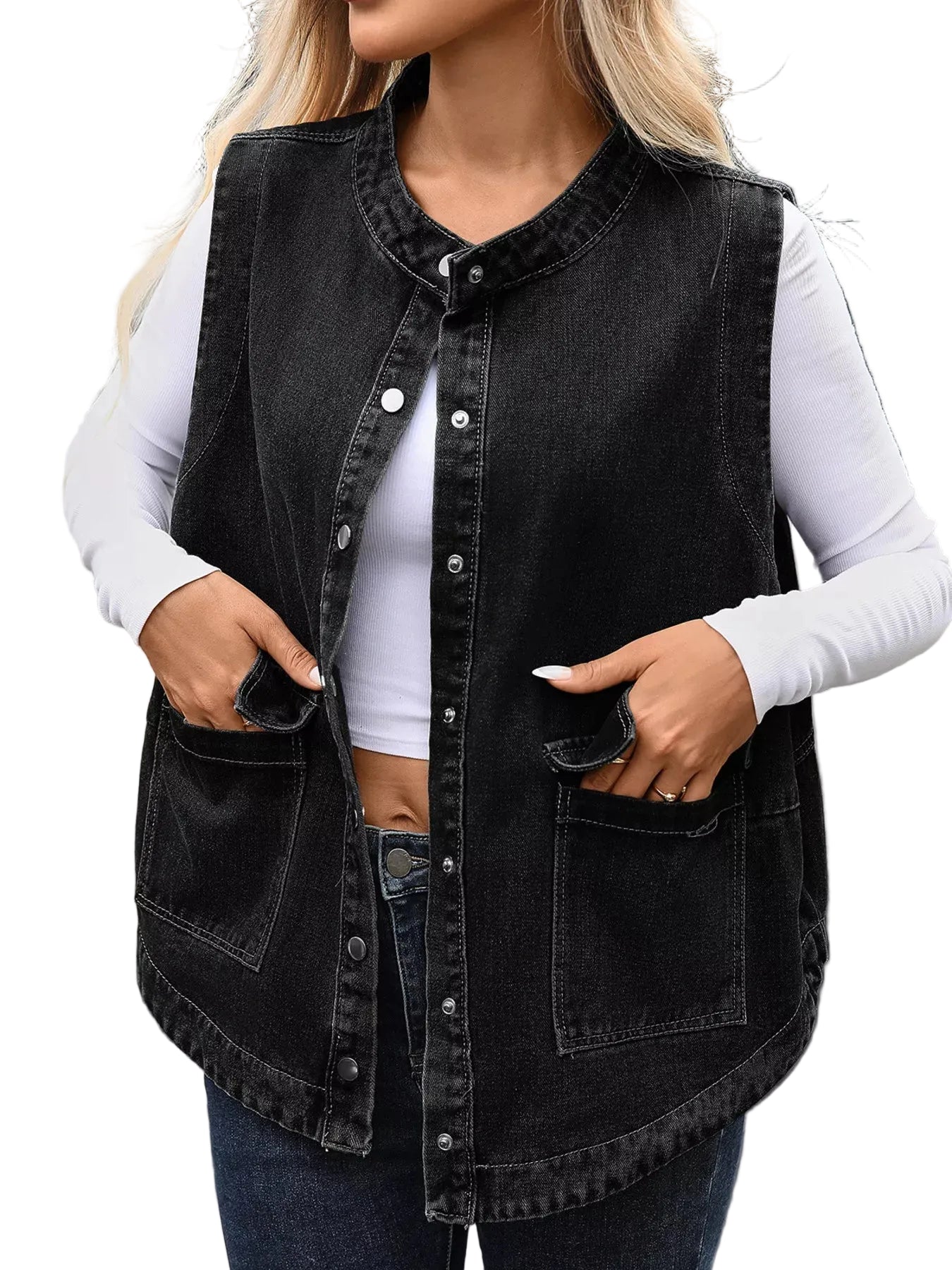 Rayon Buttoned Pocketed Top – Comfortable & Stylish - cas7m