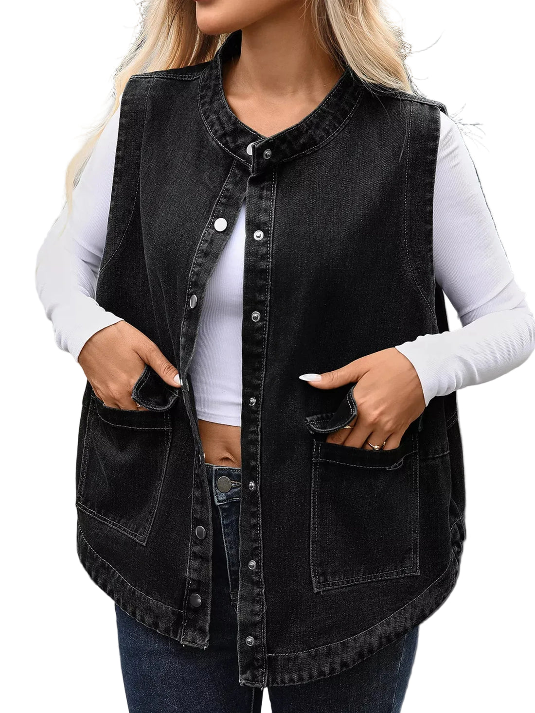 Rayon Buttoned Pocketed Top – Comfortable & Stylish - cas7m