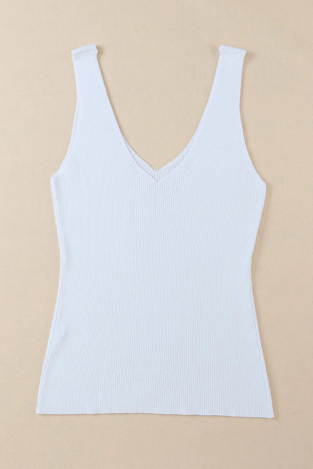 V-Neck Wide Strap Tank - cas7m