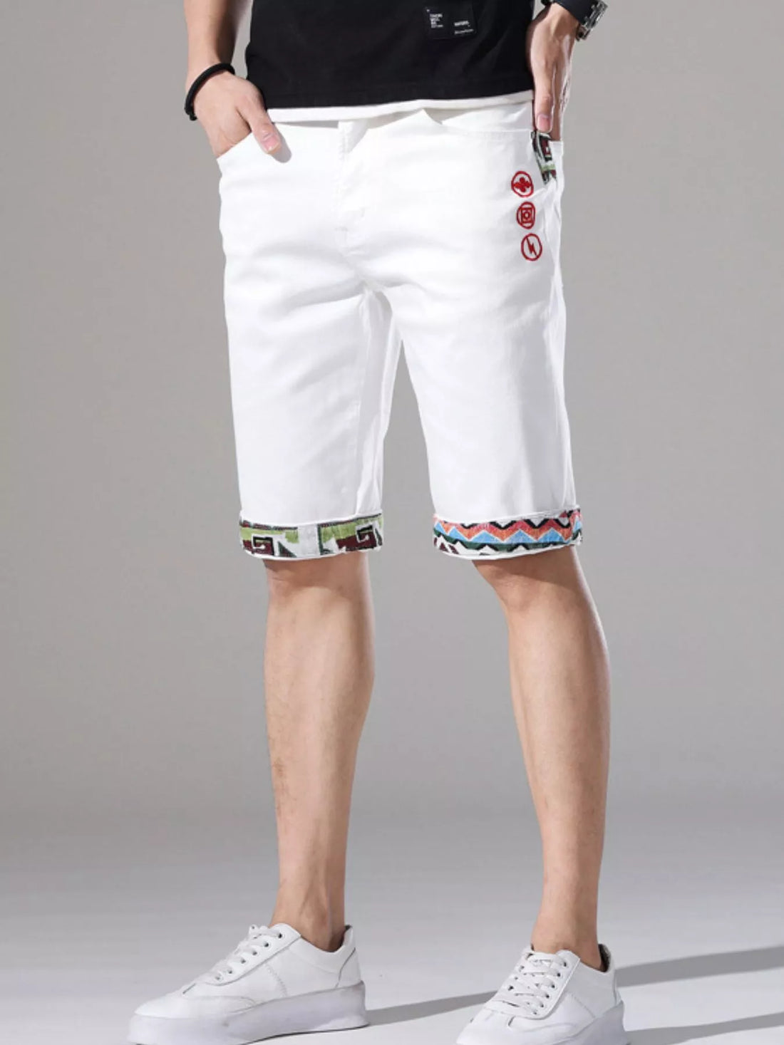 Men's Slim Fit Denim Shorts - cas7m