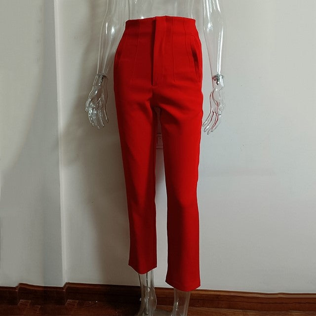 Women's Casual Fashion Straight Leg Pants - cas7m