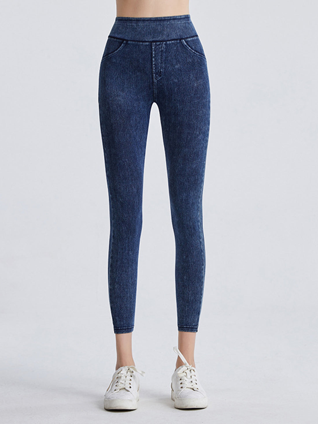 Wide Waistband Sports Leggings - cas7m