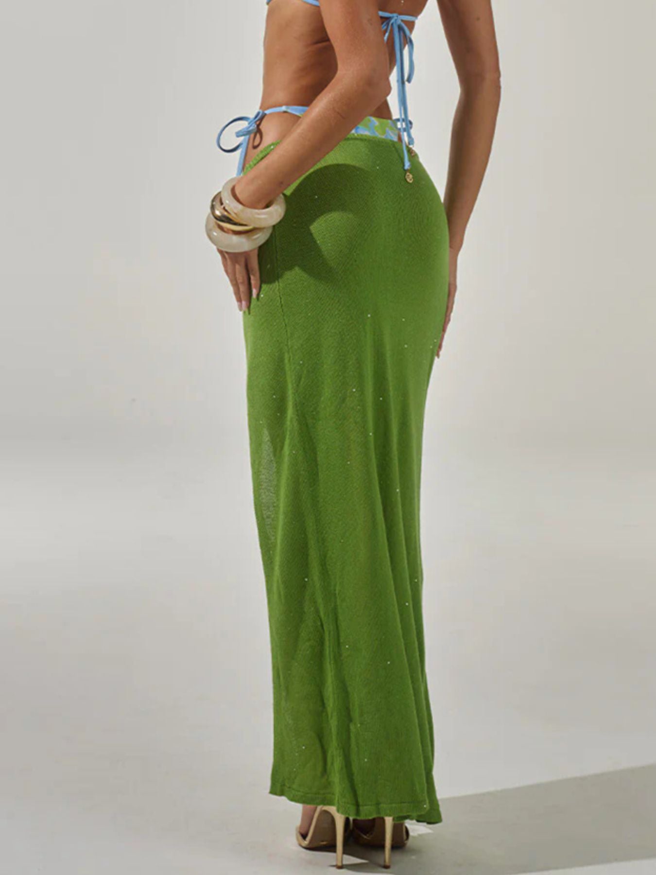 Split Maxi Sweater Skirt - cas7m