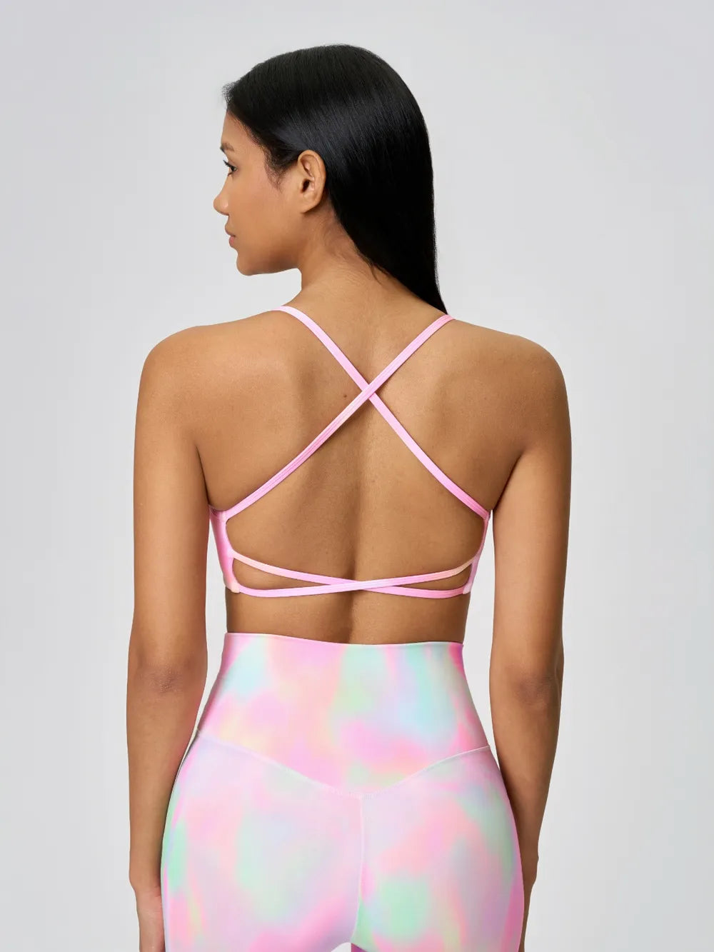 Millennia Crisscross Back Scoop Neck Active Cami with Detachable Chest Pads - cas7m