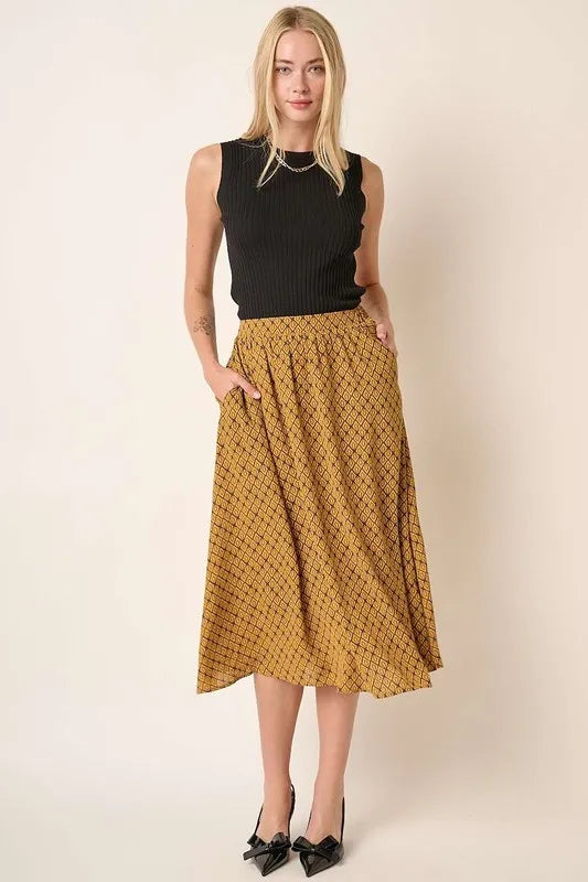 Mittoshop Printed Midi Skirt - cas7m