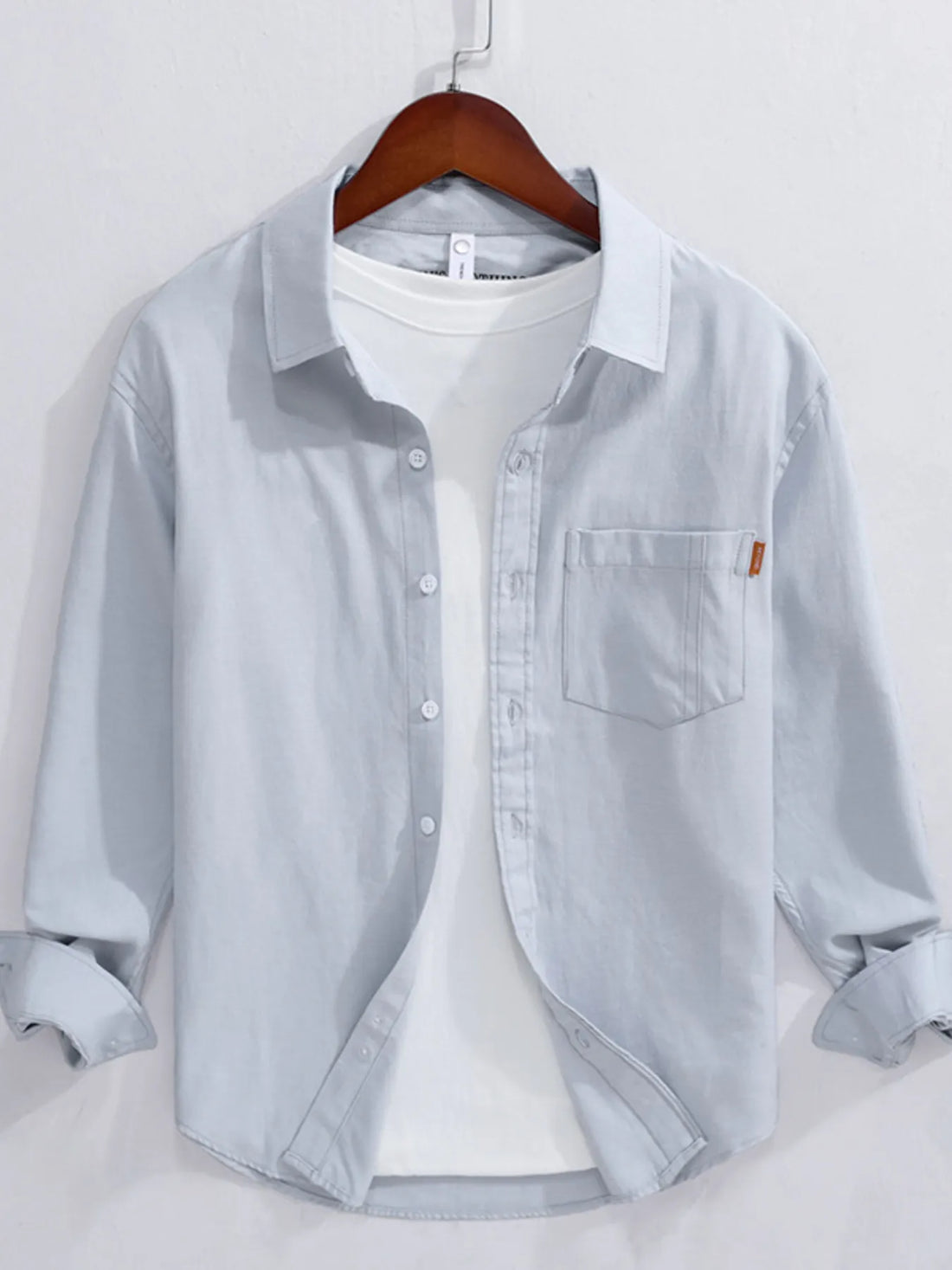 Men's Button Up Long Sleeve Shirt - cas7m