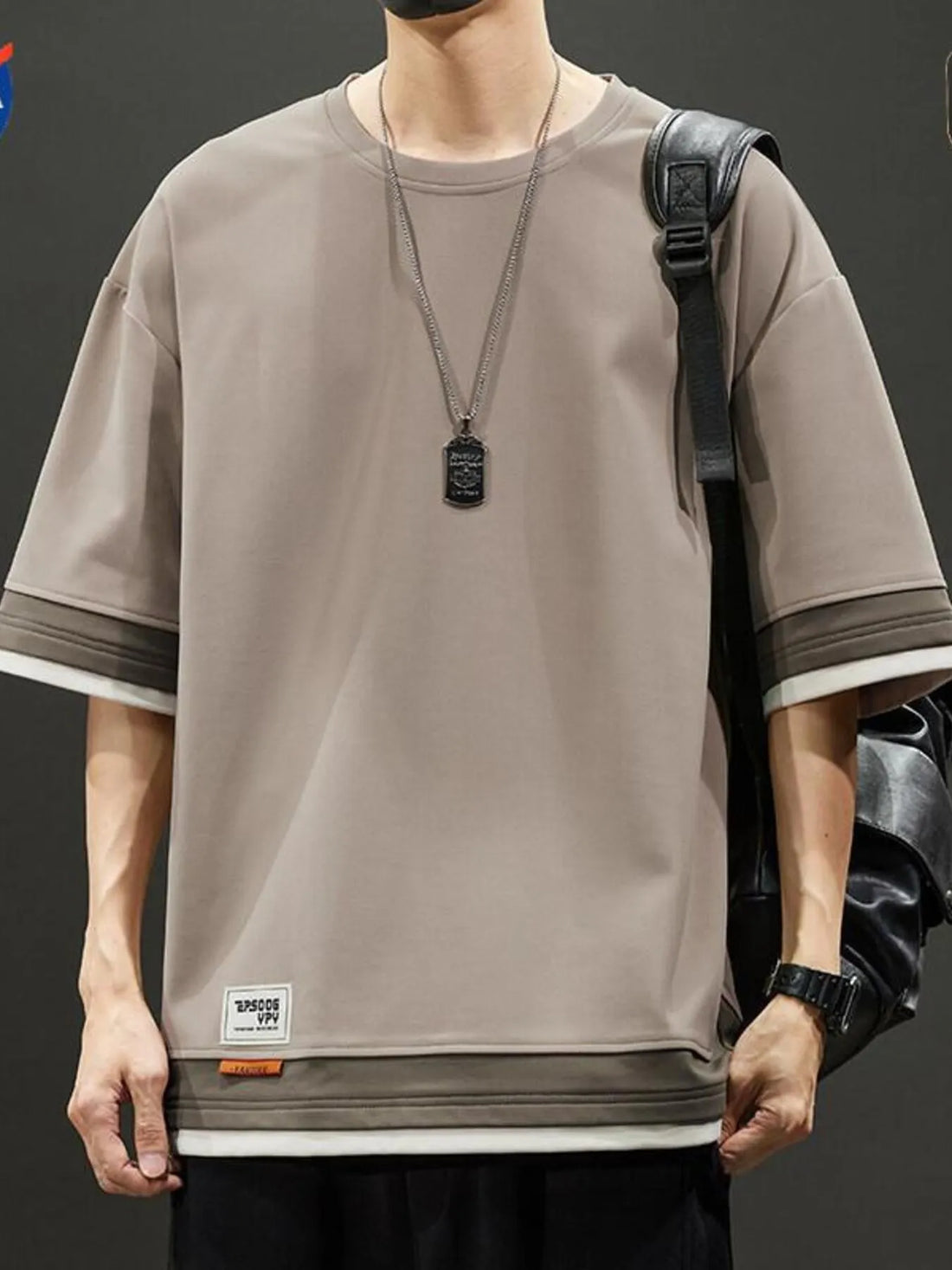 Men's Plus Size Casual Loose Fit Short Sleeve T-Shirt - cas7m