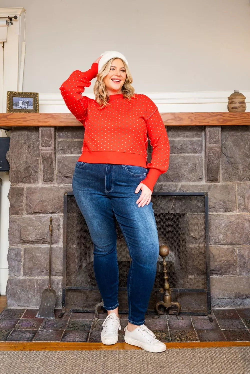 Judy Blue Full Size Washed Thermal Skinny Jeans Plus Size - cas7m