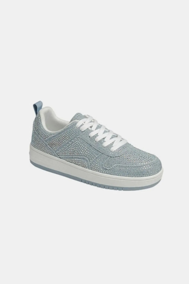 Forever Link Rhinestone Platform Flat Sneakers - cas7m