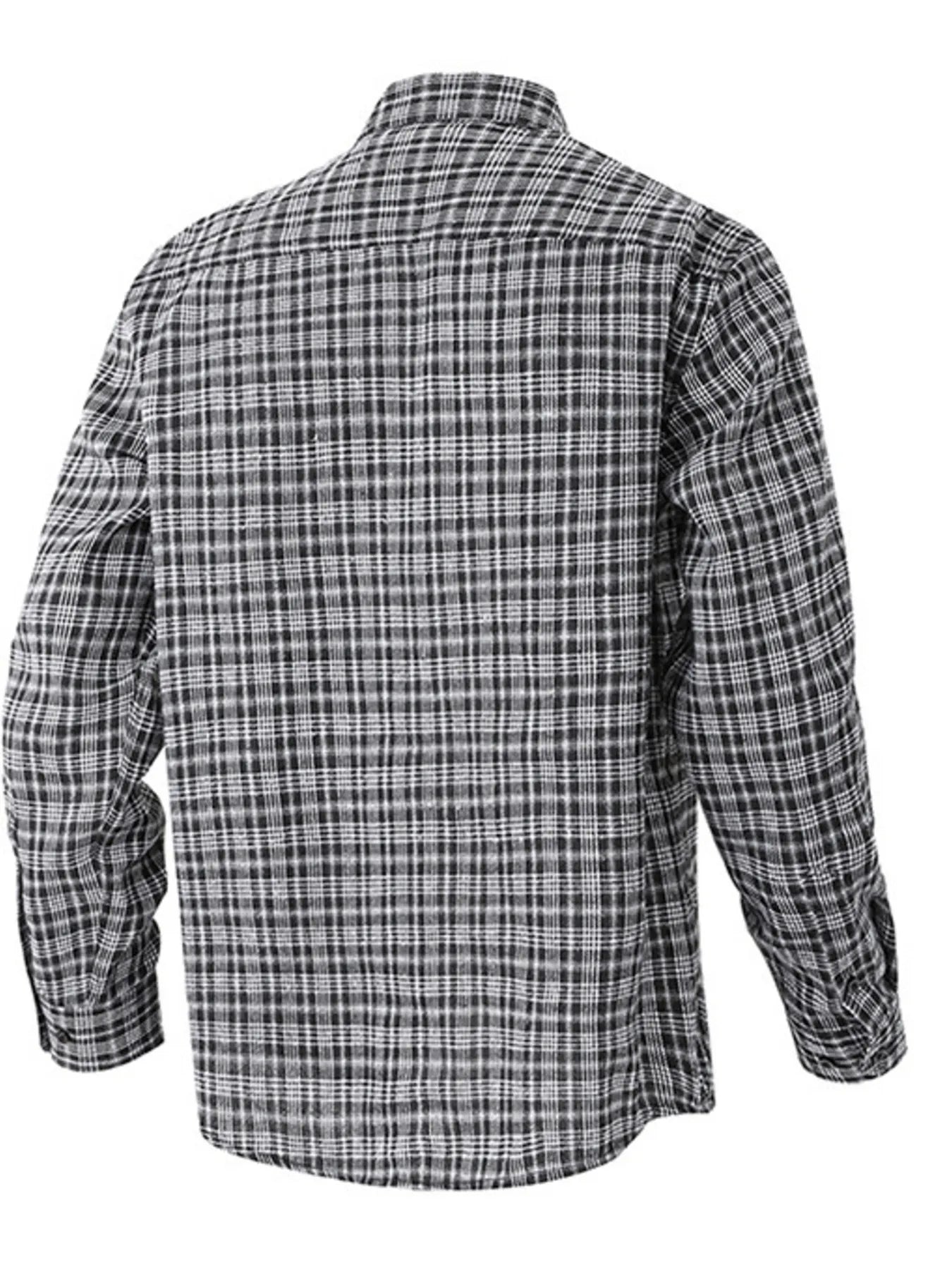 Men's Casual Plaid Long Sleeve Shirt - cas7m