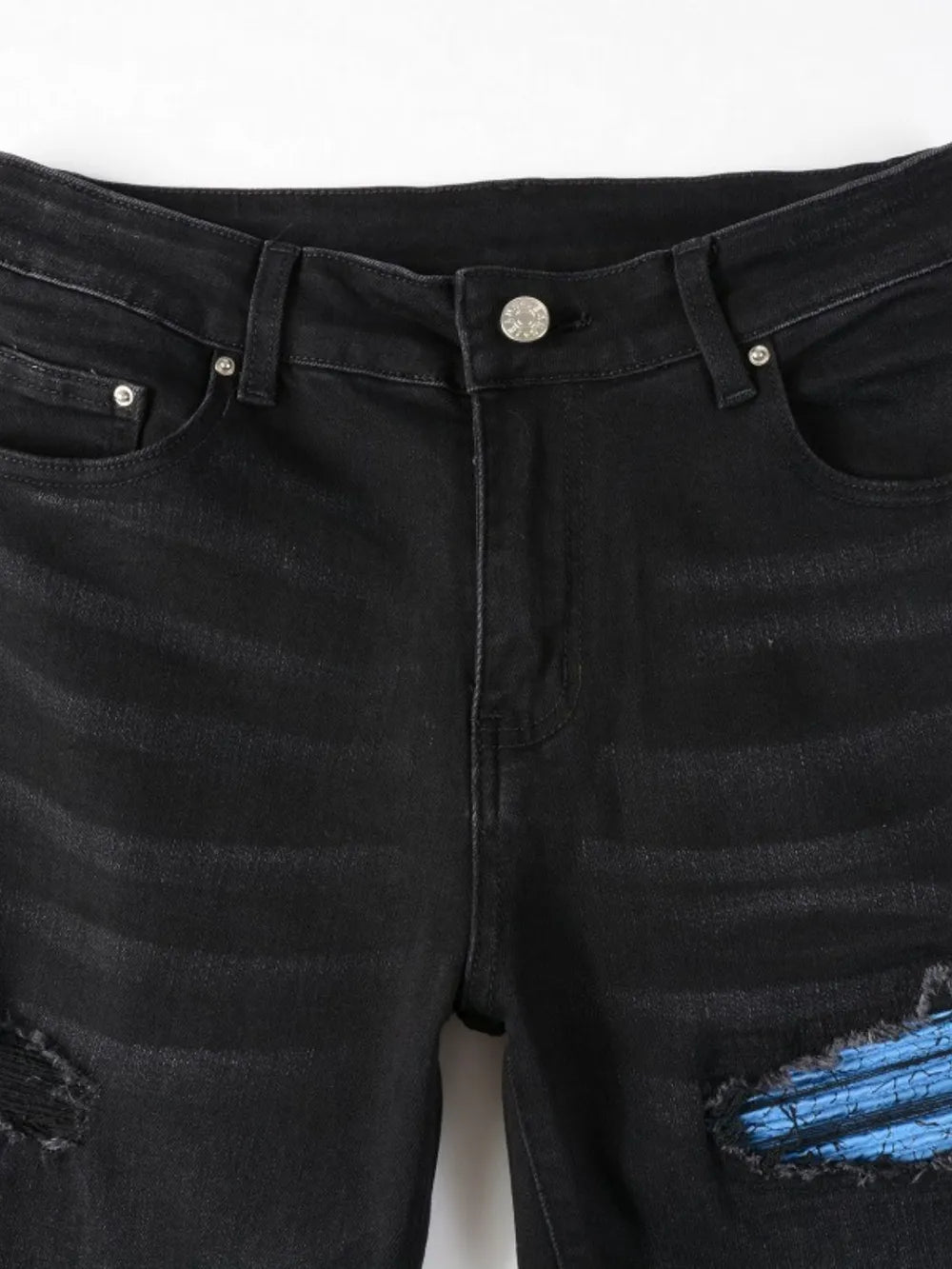 Men's Distressed Skinny Jeans - cas7m