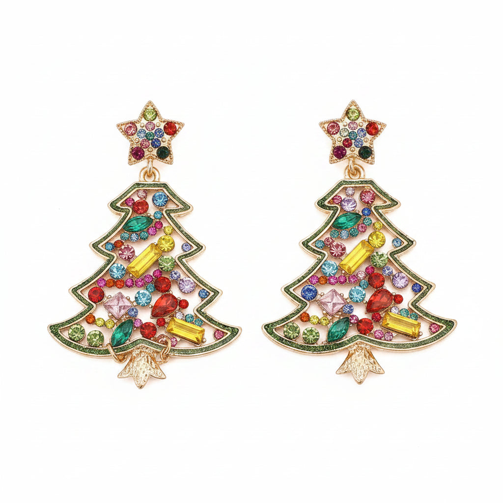 Christmas Tree Dangle Earrings - cas7m