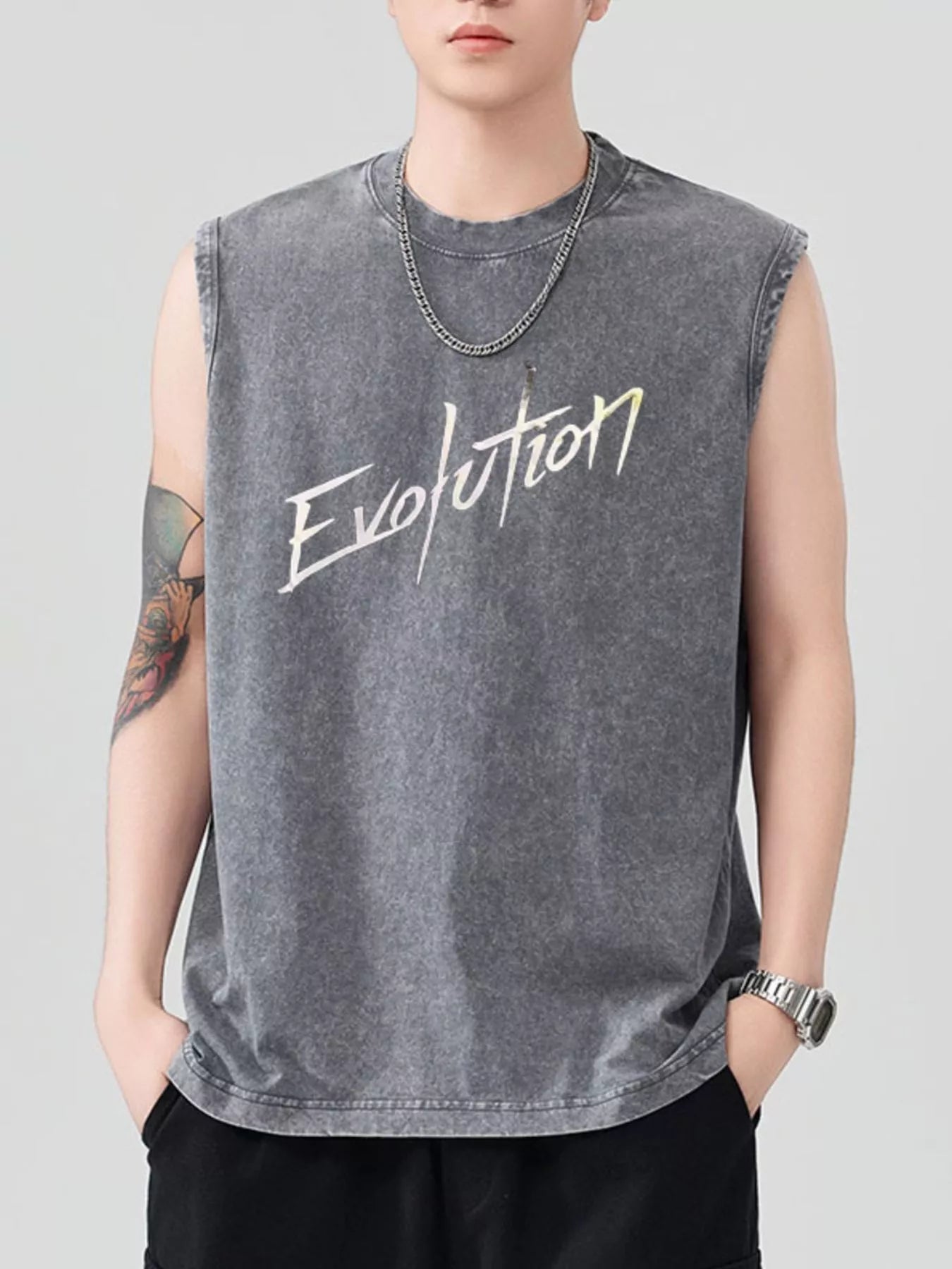 Men's Round Neck Tank - cas7m