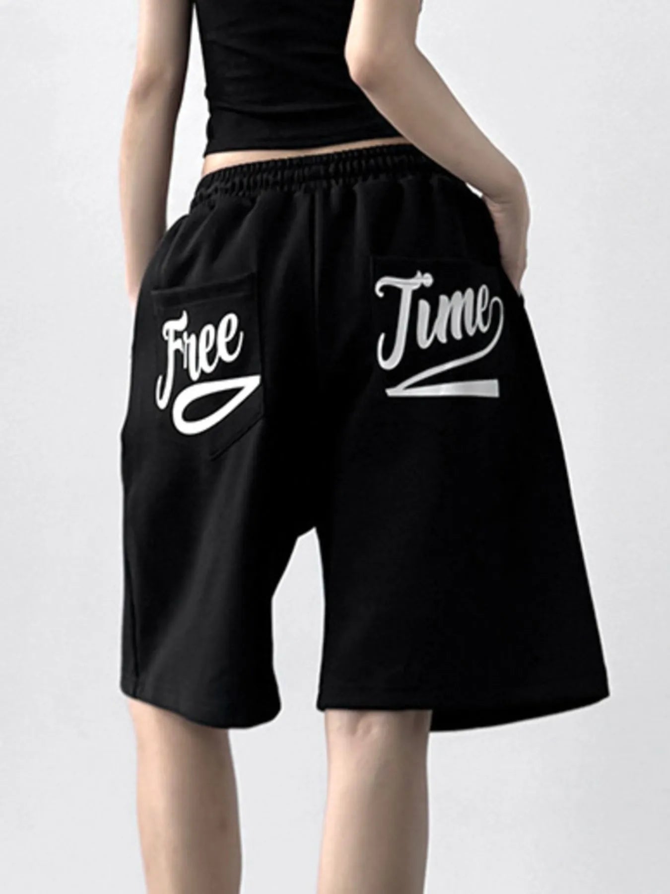 Drawstring Wide Leg Shorts - cas7m