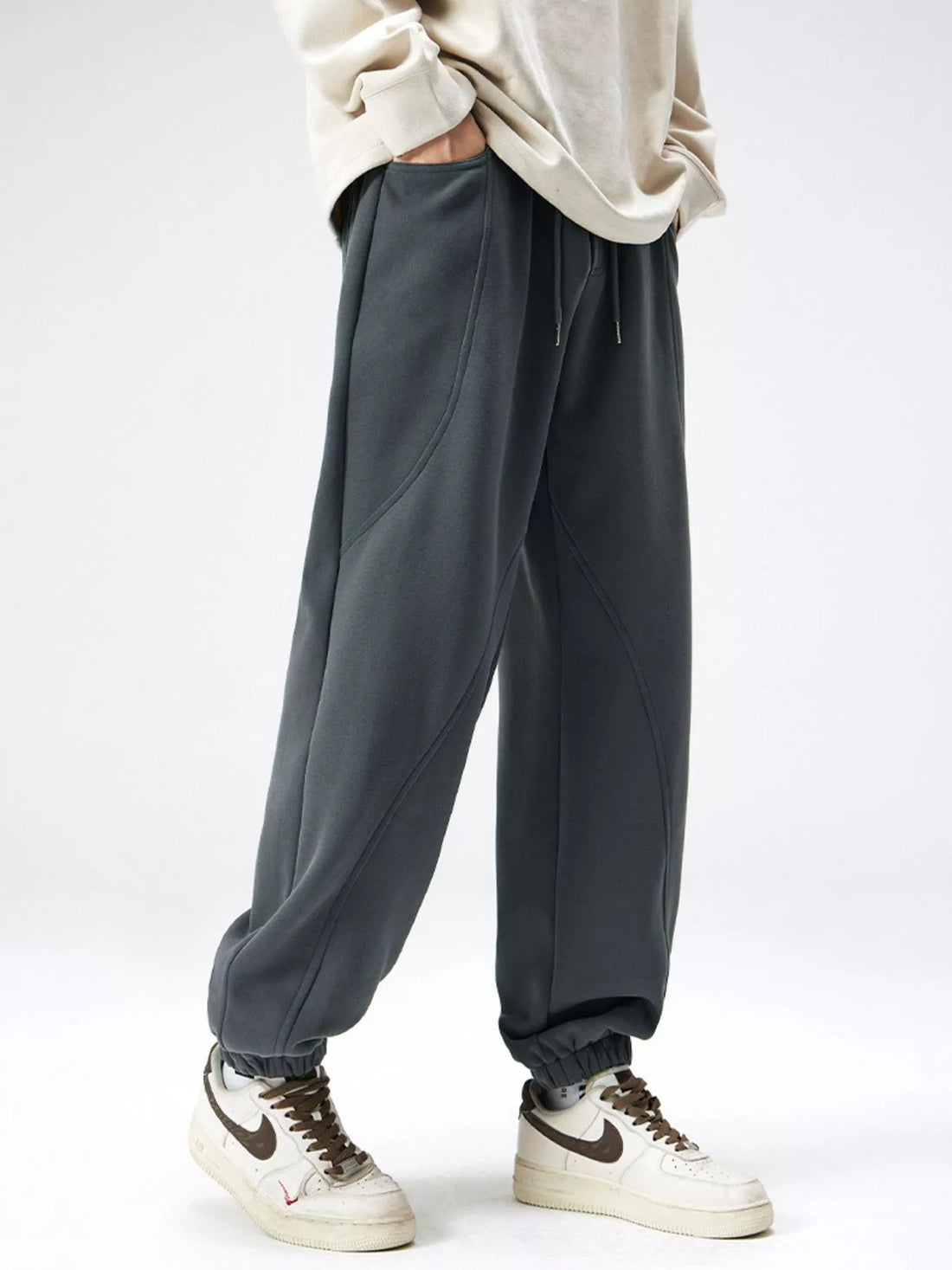 Men's Plus Size Loose Fit Drawstring Sweatpants - cas7m