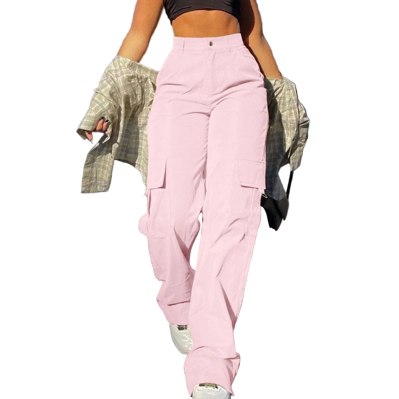 Multi-Pocket Workwear Straight-leg Trousers - cas7m