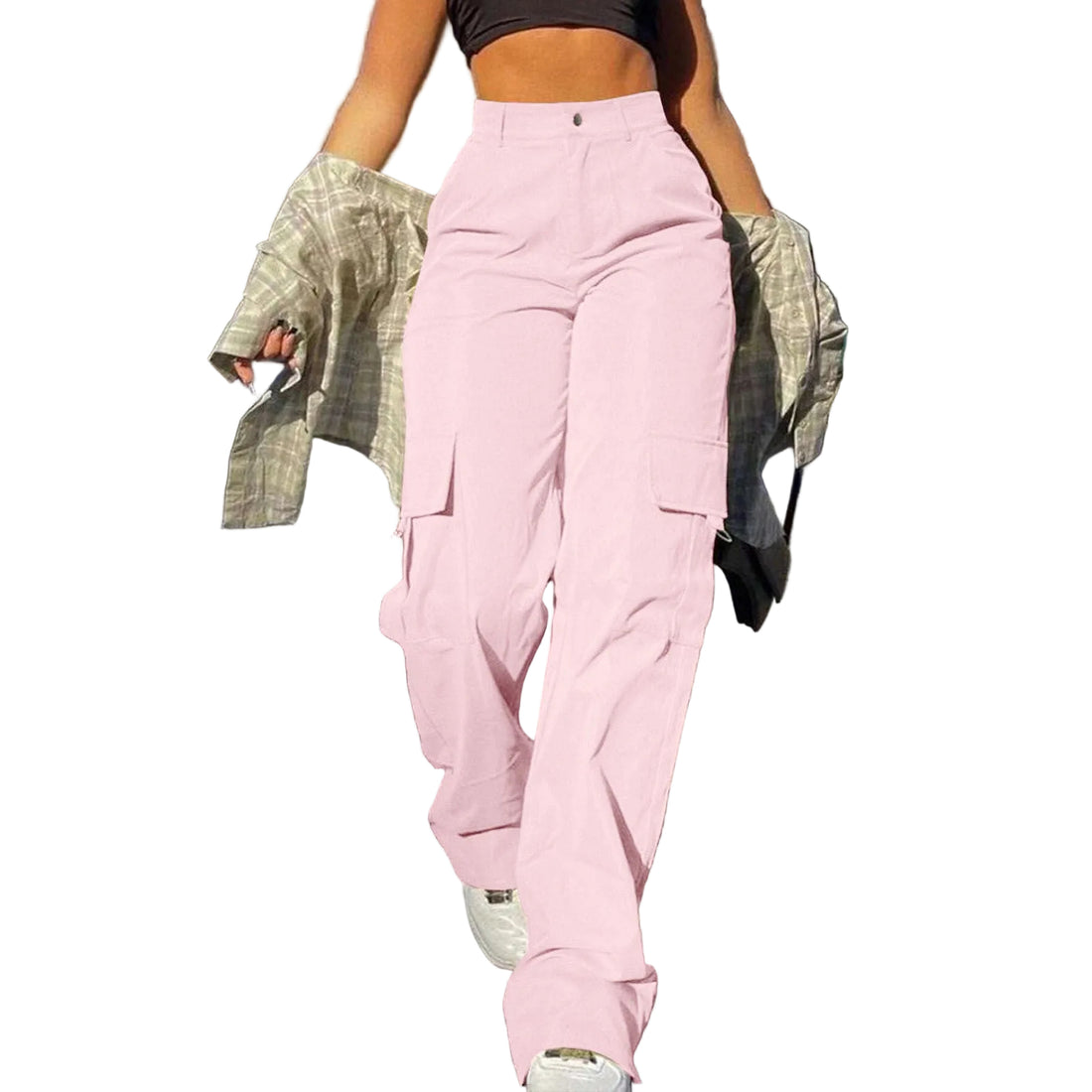 Multi-Pocket Workwear Straight-leg Trousers - cas7m