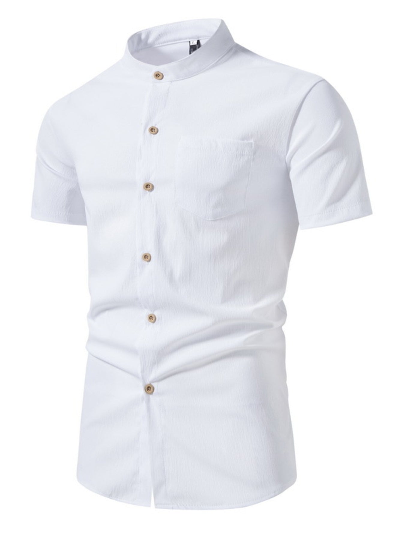 Men's Plus Size Button Up Short Sleeve Shirt - cas7m