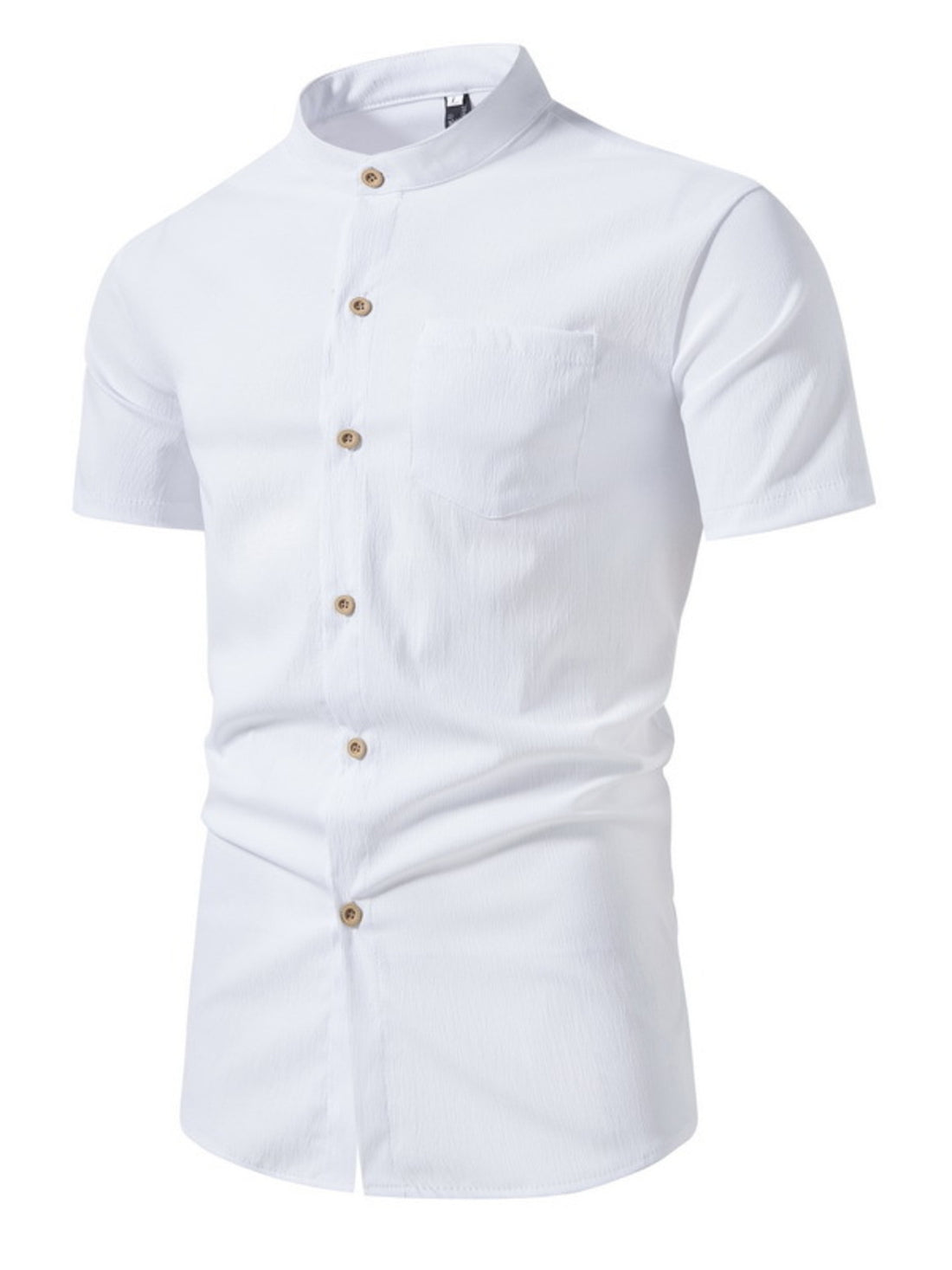 Men's Plus Size Button Up Short Sleeve Shirt - cas7m