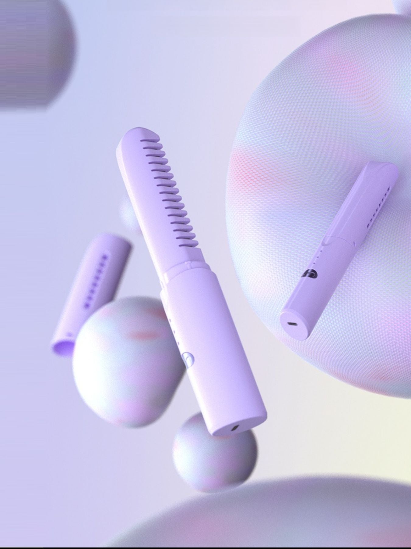 Portable Heated Straightening Comb: Quick, Sleek, Frizz-Free Hair - cas7m