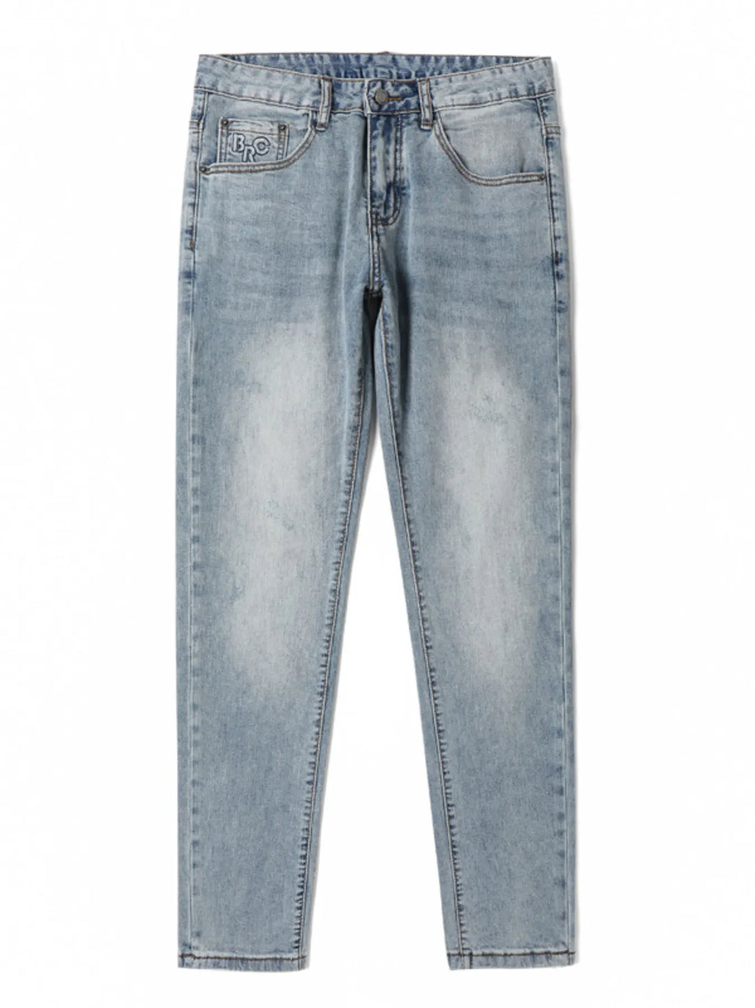 Men's Washed Stretch Slim-Fit Jeans - Cotton Blend - cas7m