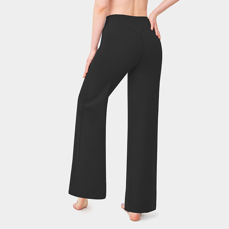 Fashionable Loose Straight-leg Yoga Pants For Women - cas7m