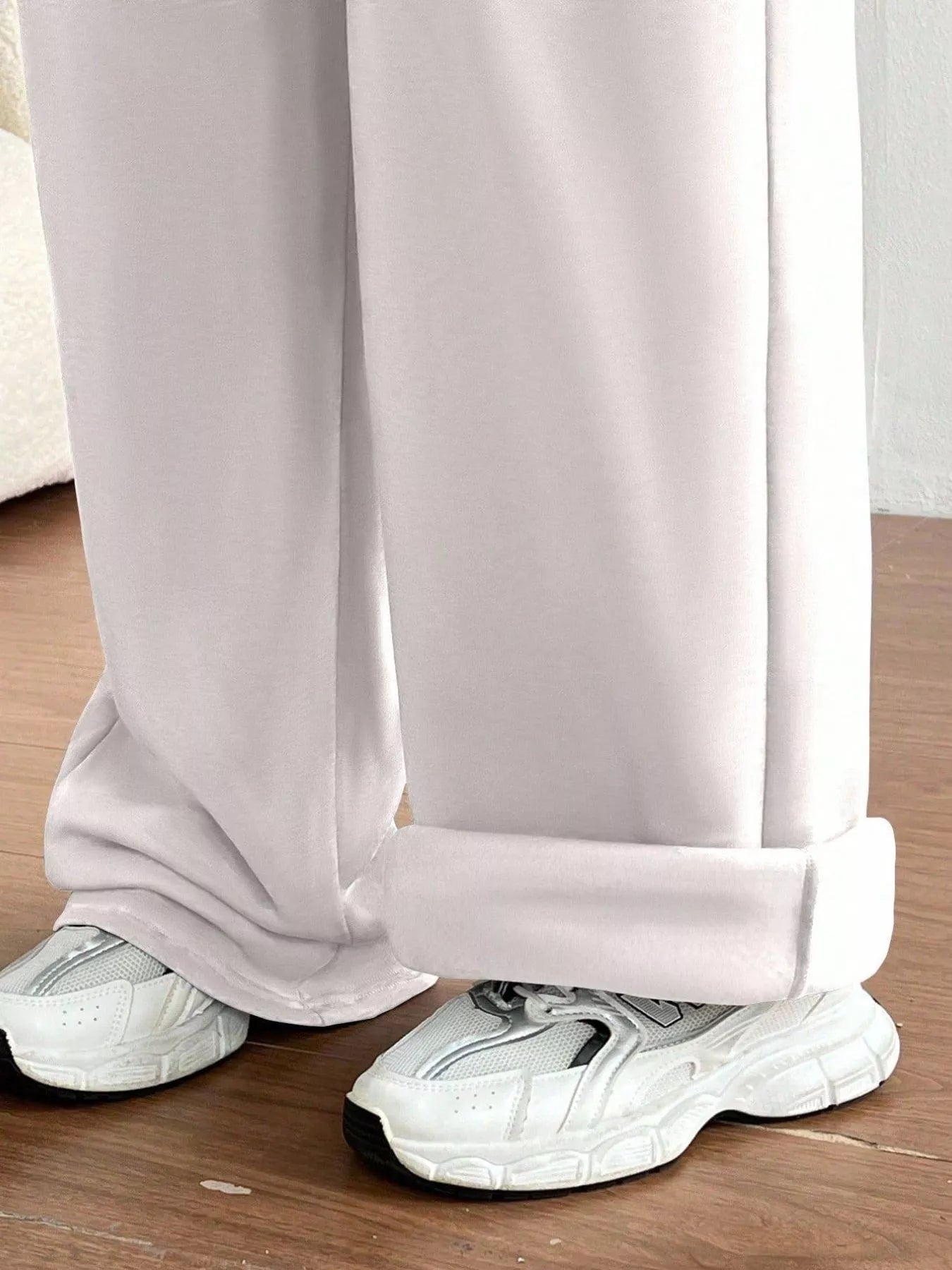 Casual Drawstring High Waist Wide Leg Sweatpants - cas7m