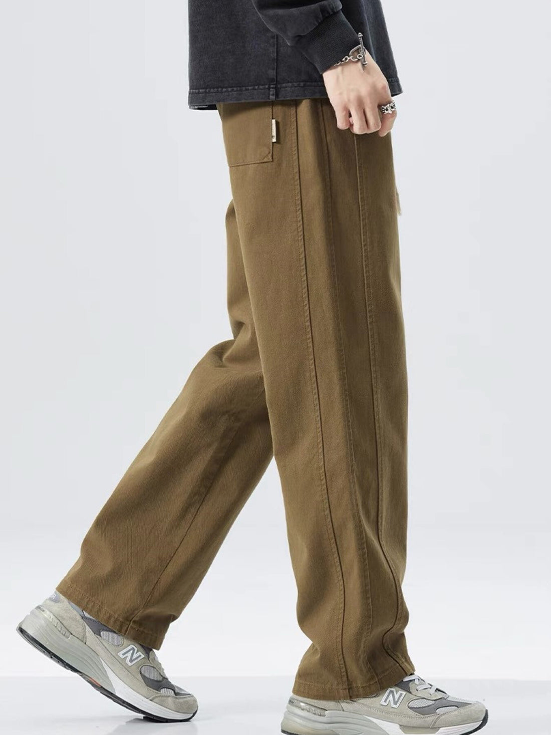 Men's Plus Size Loose Fit Drawstring Casual Pants - cas7m
