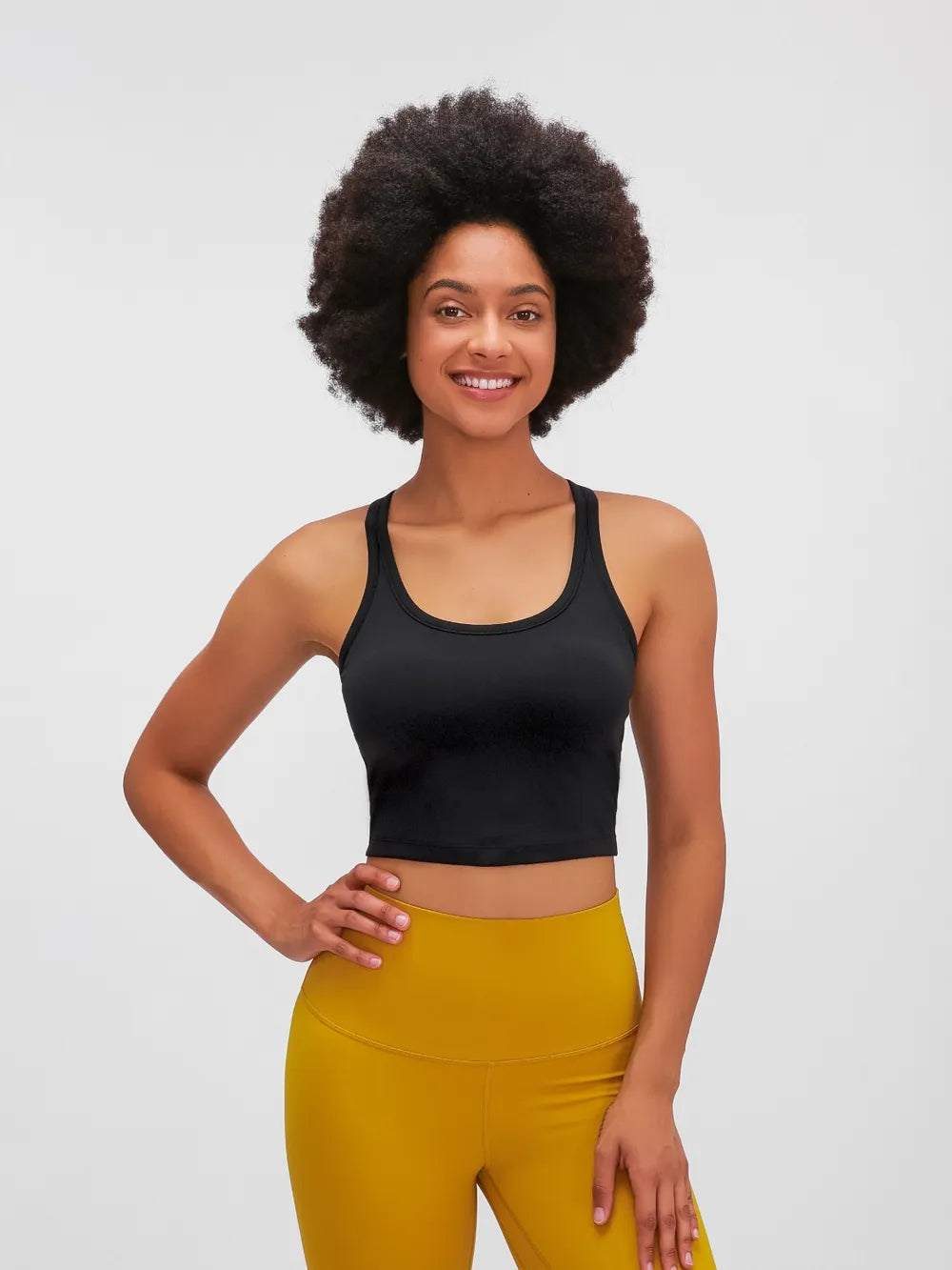 Millennia Scoop Neck Active Tank with Detachable Chest Pads - cas7m