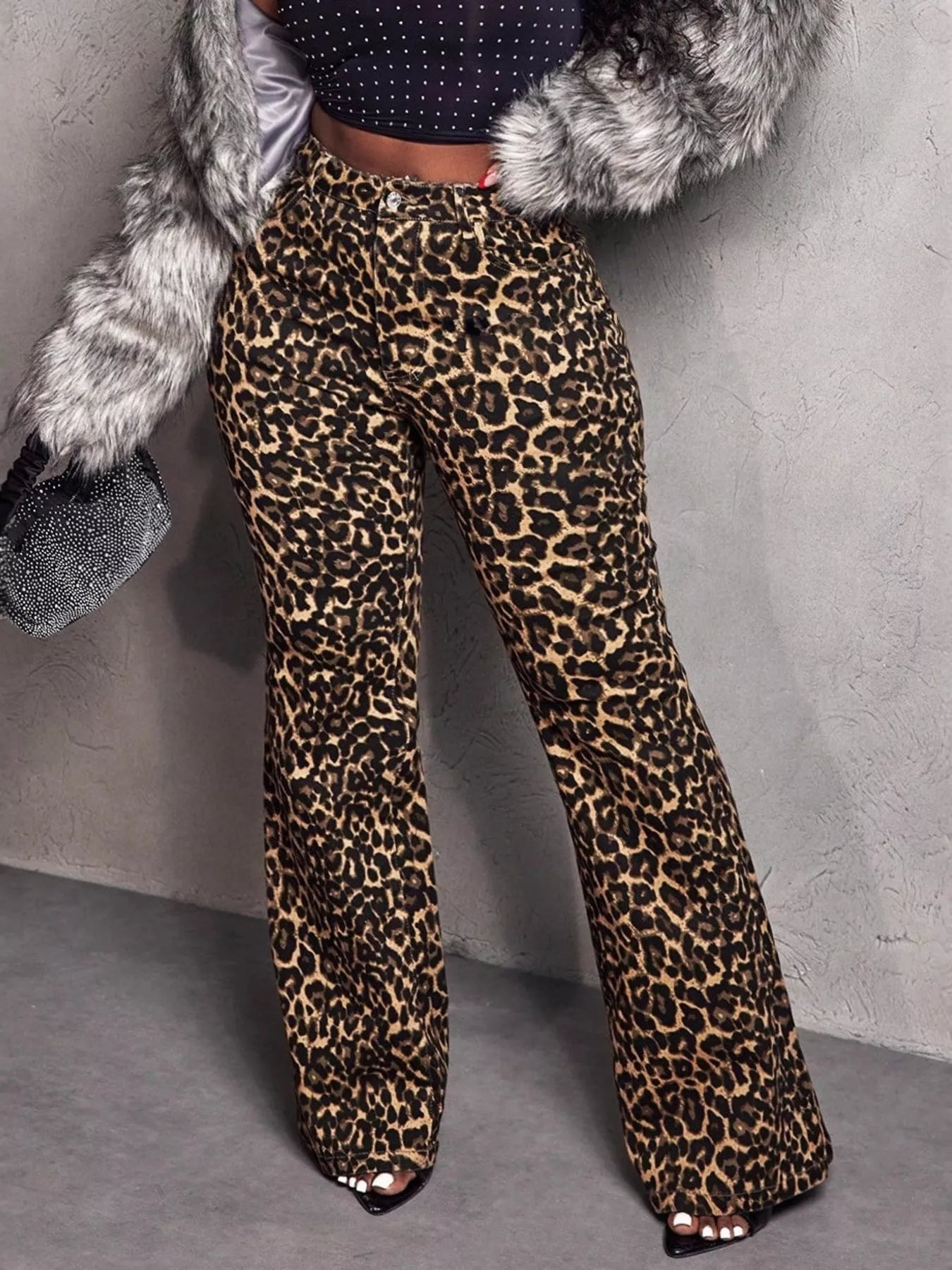 Leopard Wide Leg Pants - cas7m
