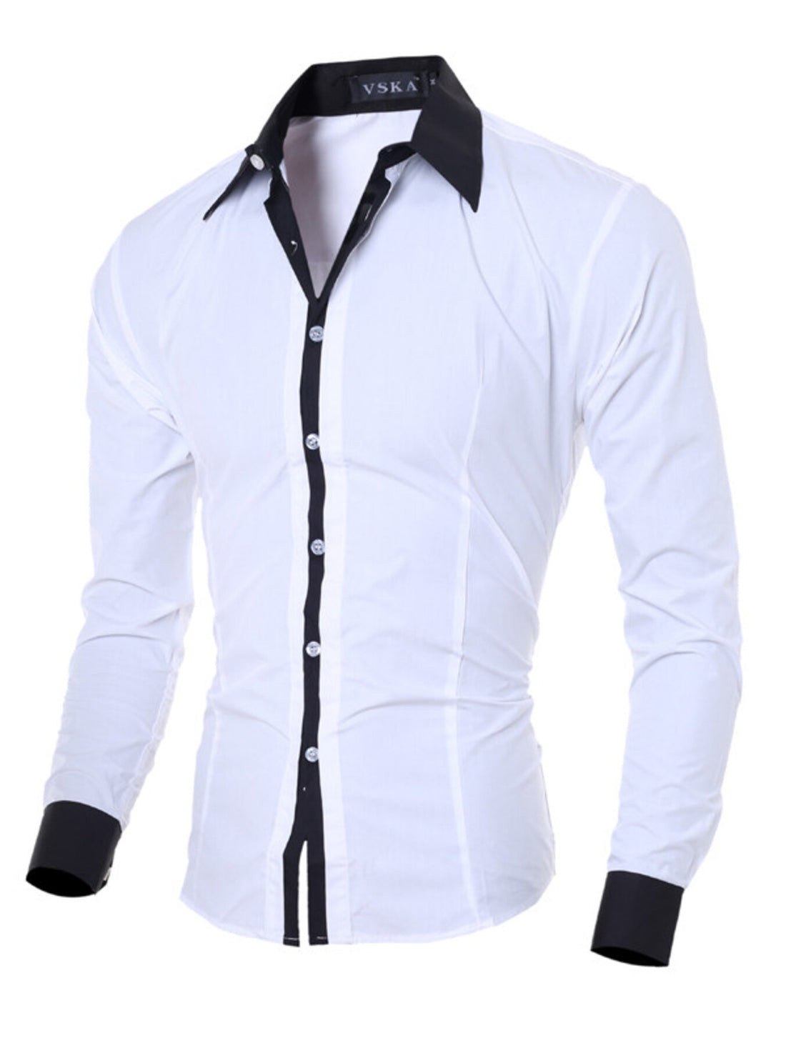 Men's Slim Fit Long Sleeve Shirt - cas7m